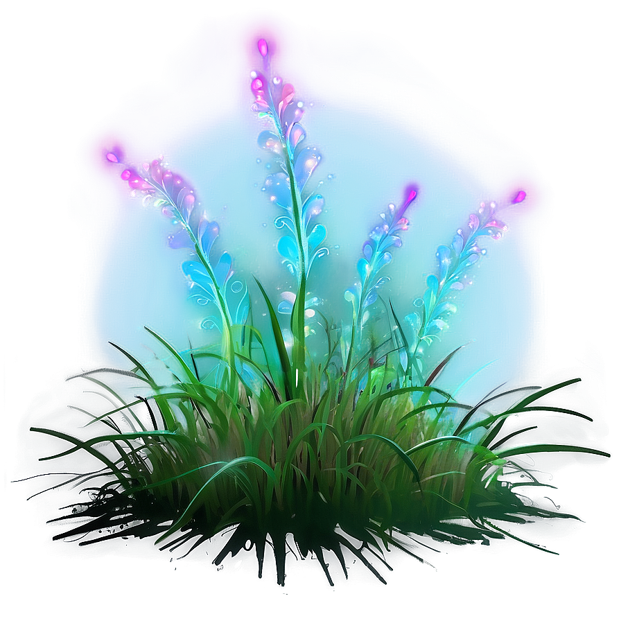 Fantasy Glowing Grass Png 04292024 PNG