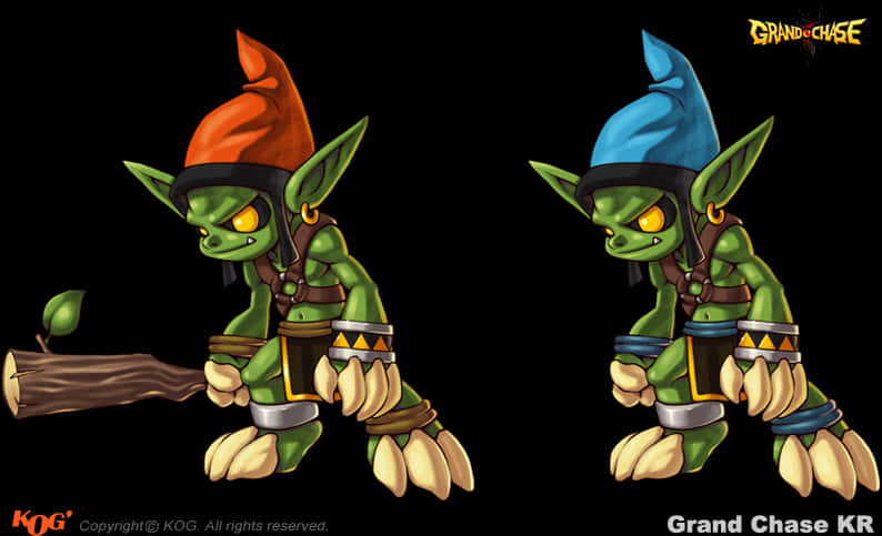 Fantasy Goblin Twins Illustration PNG