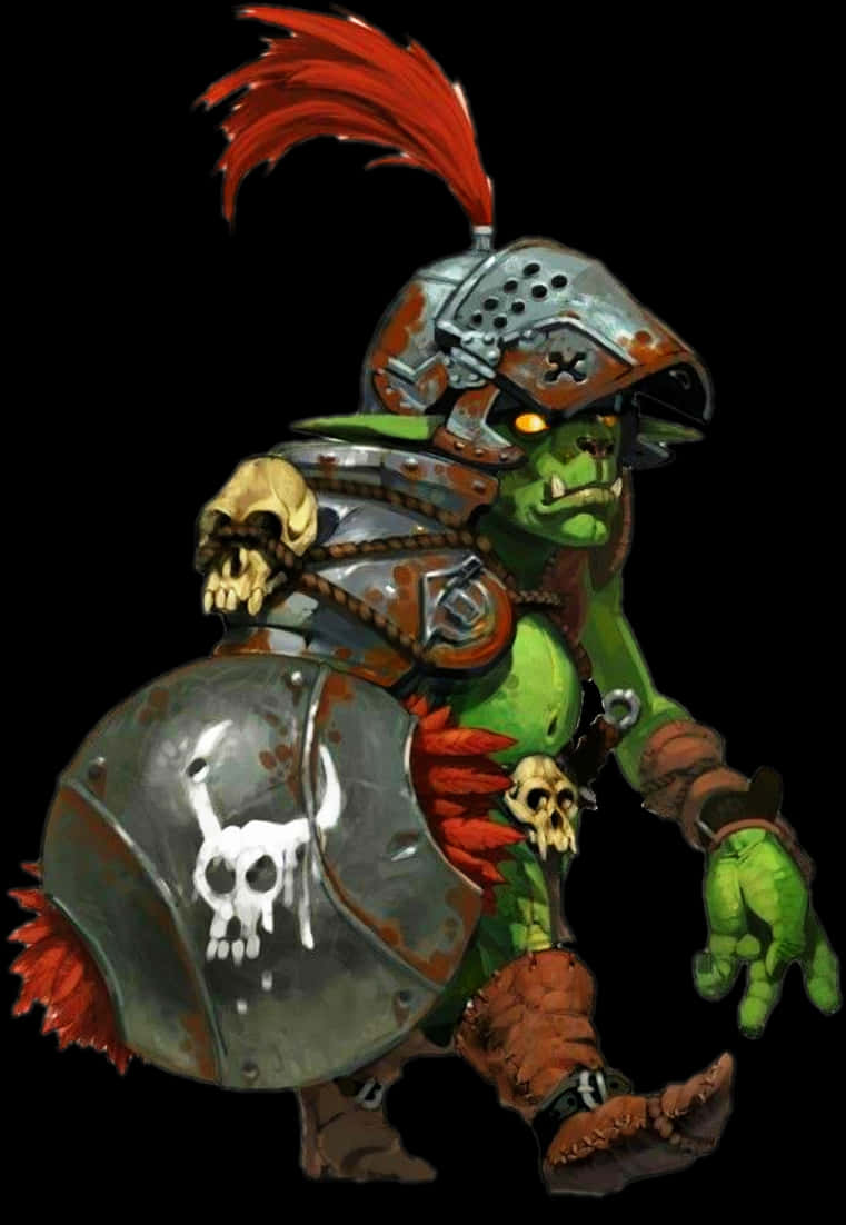 Fantasy Goblin Warrior Artwork PNG