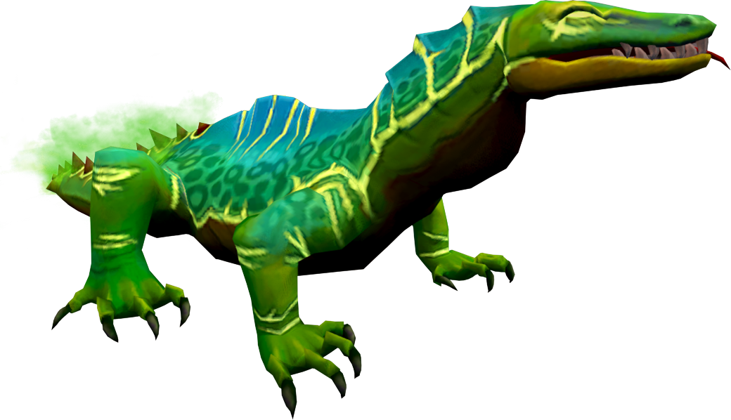 Fantasy Green Crocodile PNG