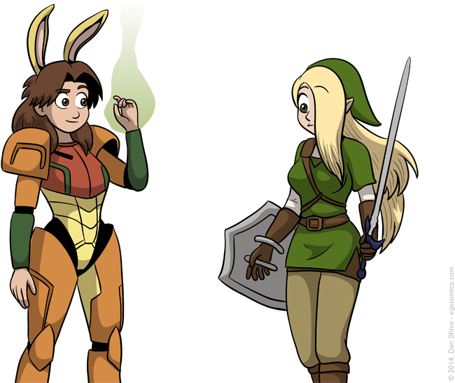 Fantasy Heroes Bunny Earsand Elf PNG