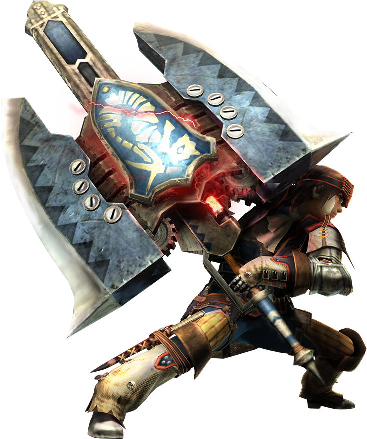 Fantasy Hunter With Giant Sword PNG