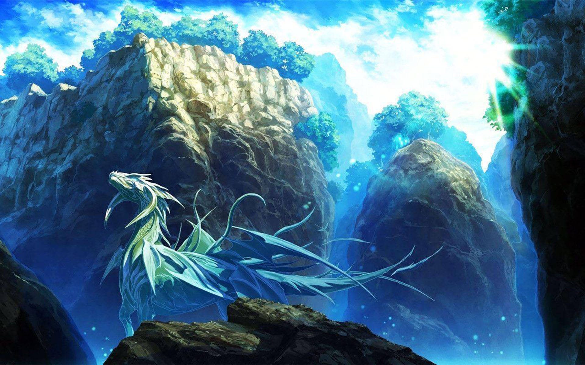 Fantasy Ice Dragon Wallpaper