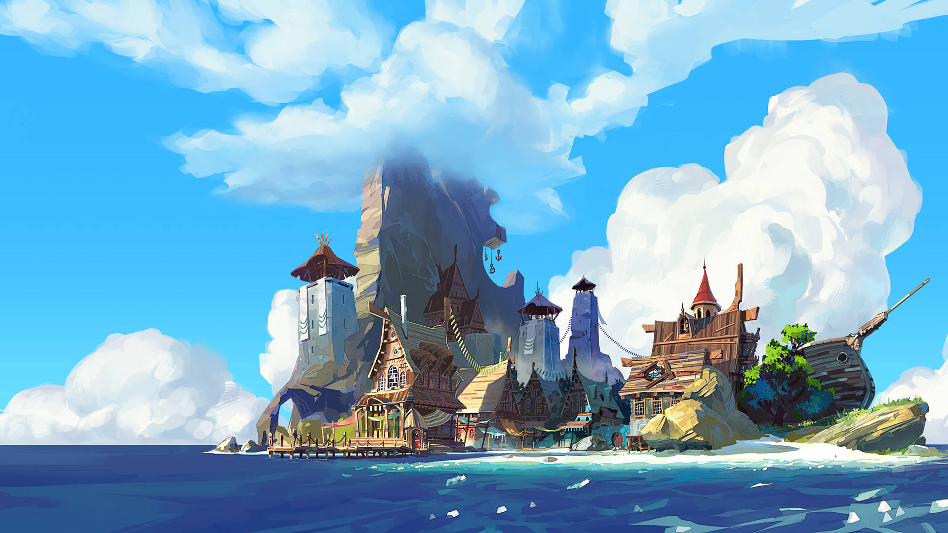 Fantasy Island In The Sea