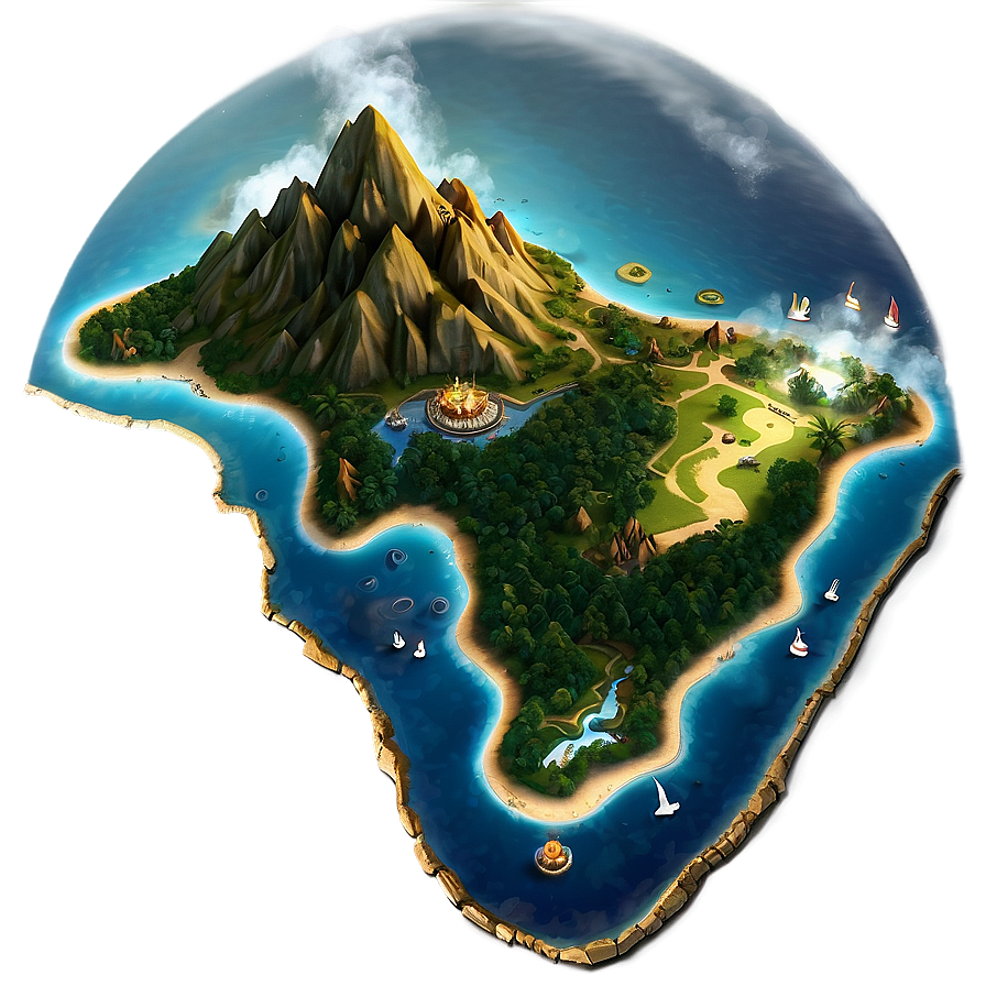 Fantasy Island Map Png 06242024 PNG
