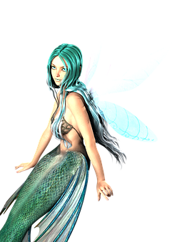 Fantasy Mermaid Fairy Hybrid PNG