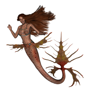 Fantasy Mermaid Illustration PNG