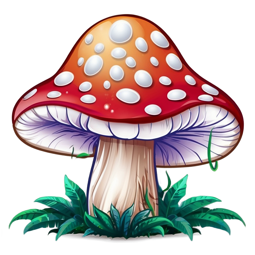 Fantasy Mushroom Cartoon Png 06272024 PNG