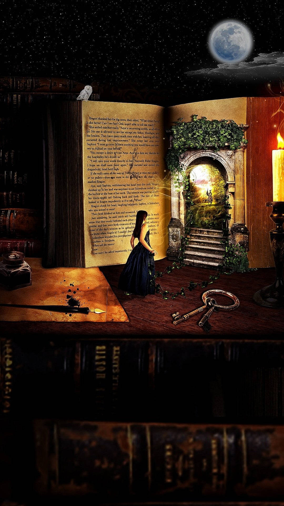 Fantasy Of Books Wallpaper