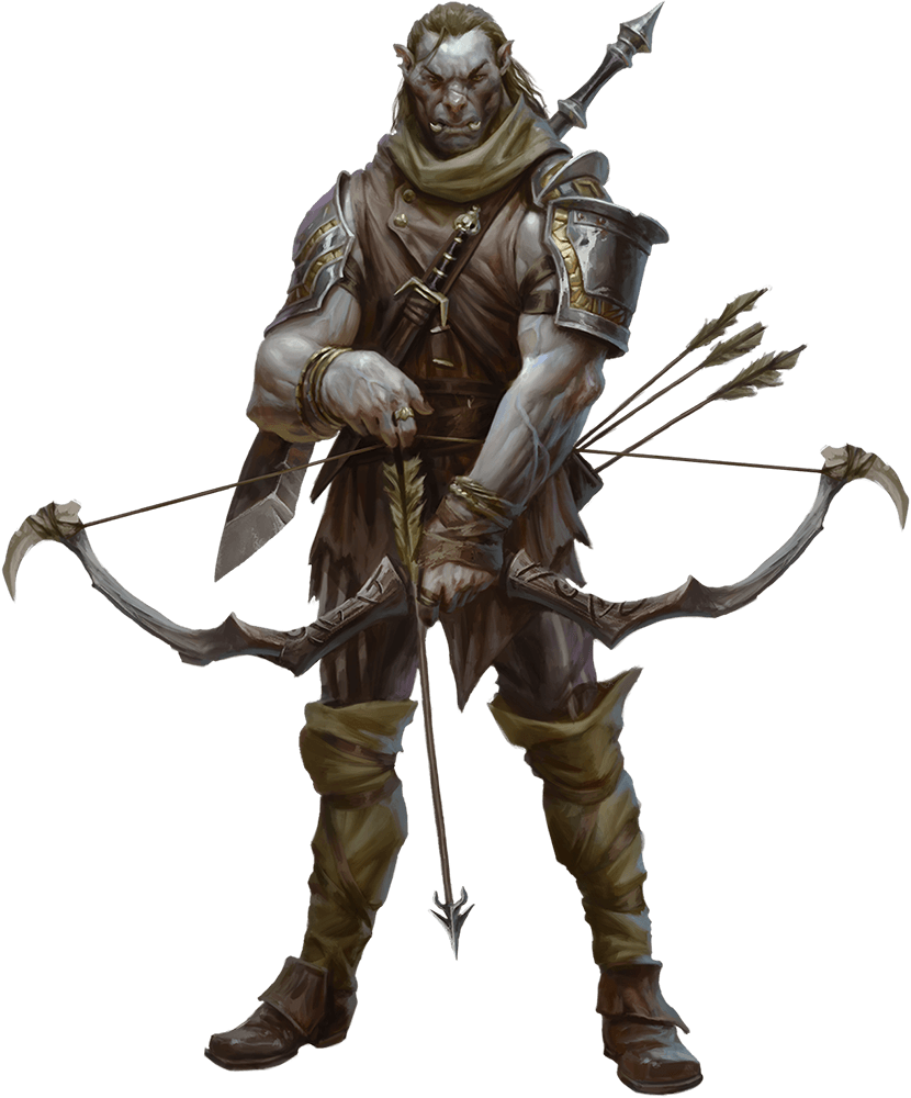 Fantasy Orc Archer PNG