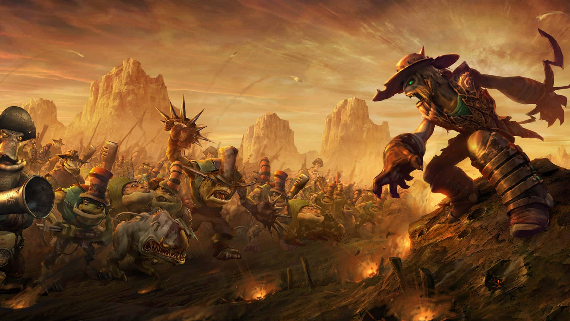 Fantasy Orc Battle Charge Wallpaper