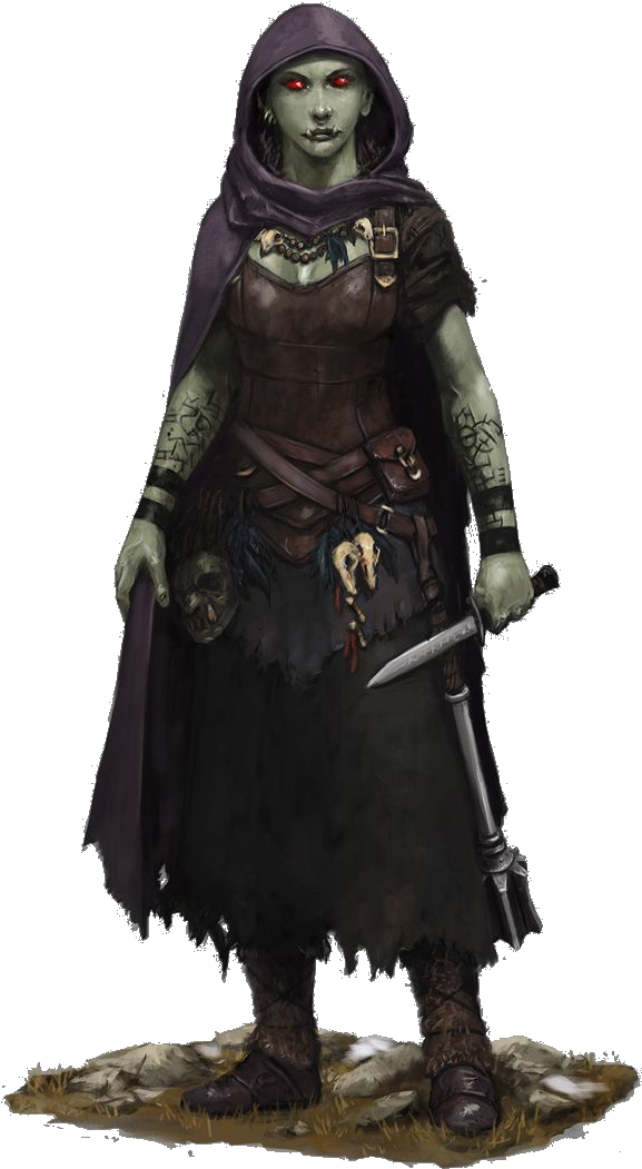 Fantasy Orc Rogue Character Art PNG