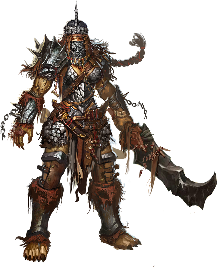Fantasy Orc Warrior Armor PNG