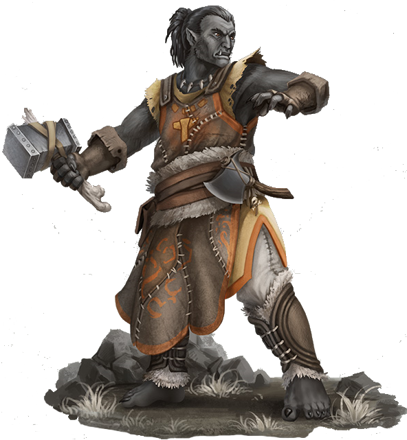 Fantasy Orc Warrior Illustration PNG