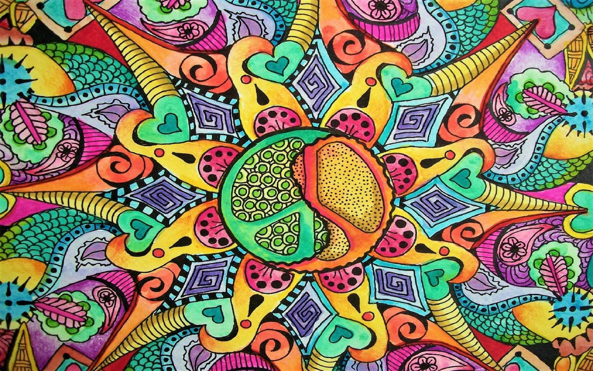Fantasy Peace Mandala Wallpaper