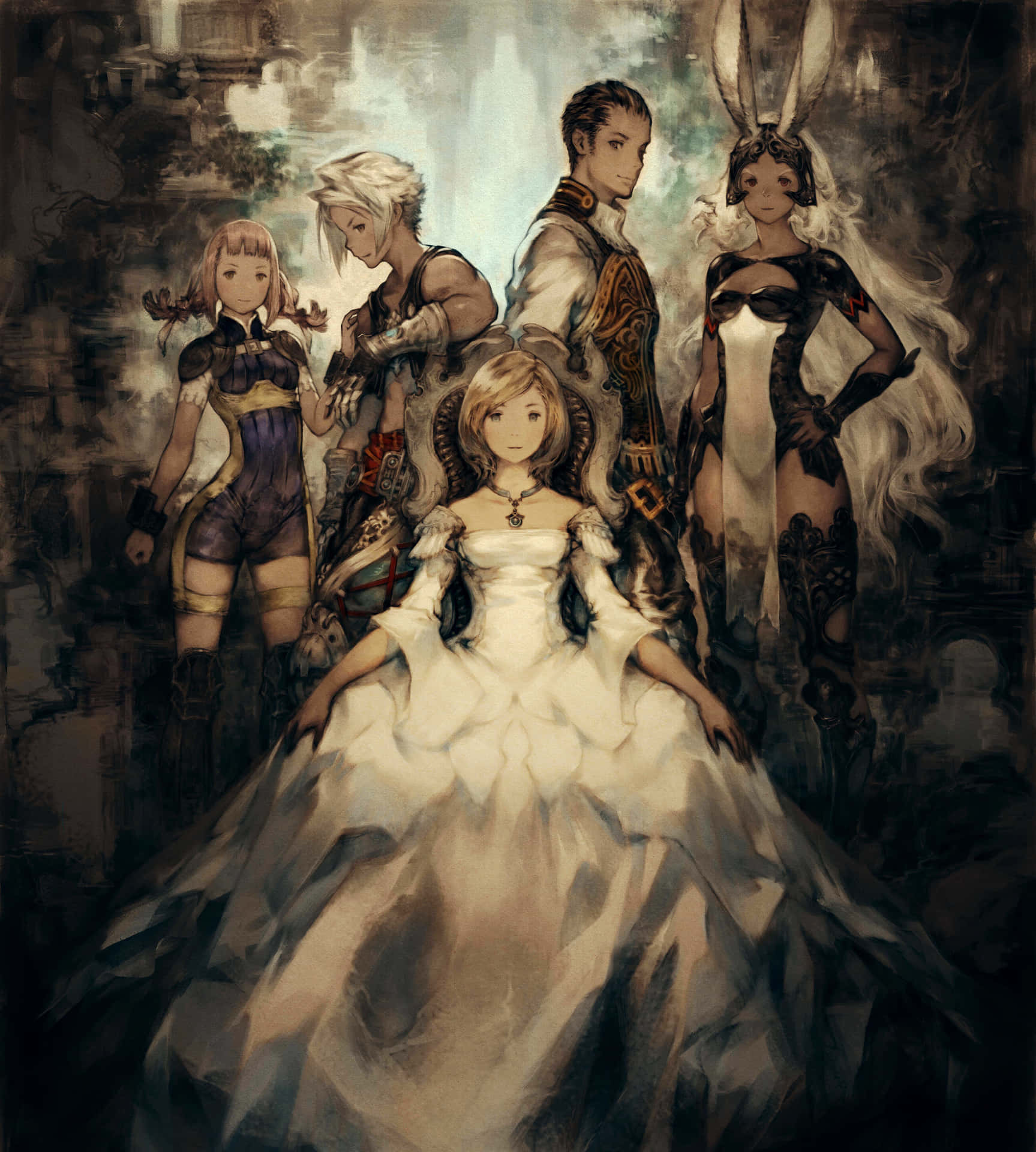 Final Fantasy Viii - A Group Of Characters In A White Dress Wallpaper