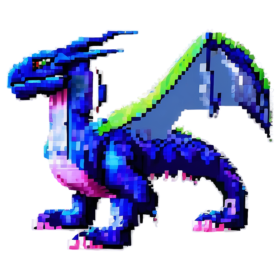 Fantasy Pixelated Dragon Png Eny9 PNG