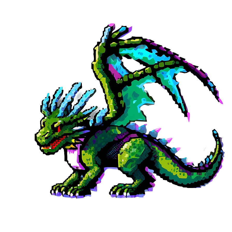 Fantasy Pixelated Dragon Png Pxm65 PNG