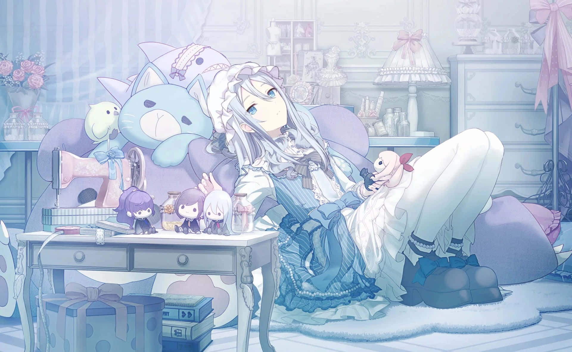 Fantasy Room Anime Girl Relaxing Wallpaper