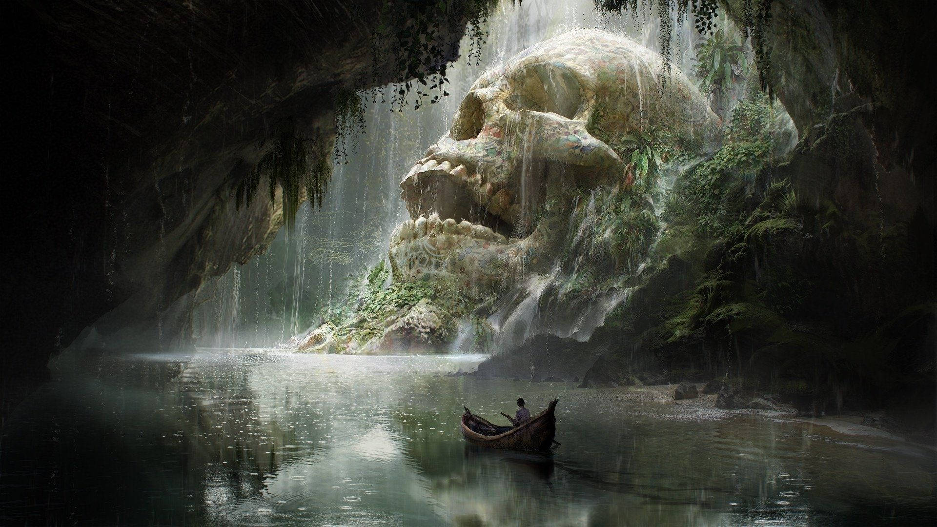 Fantasy Skull Cave Wallpaper