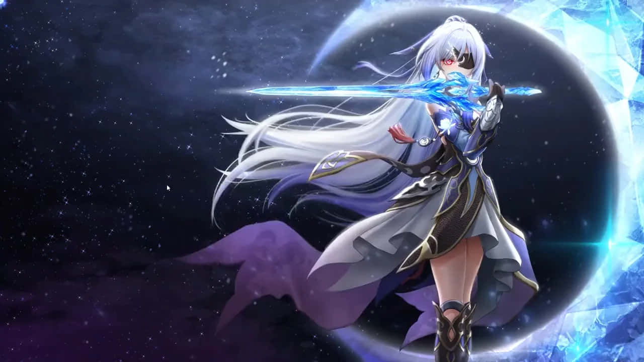 Fantasy Sorceress Space Backdrop Wallpaper