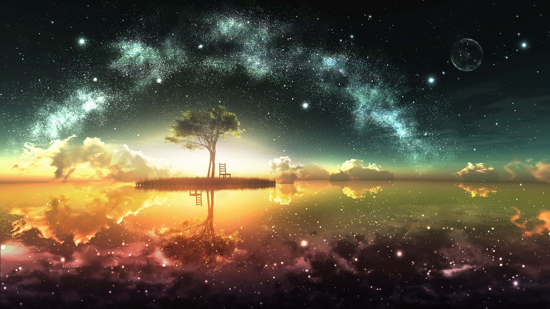 Explore the mystical galaxies of Fantasy Space Wallpaper