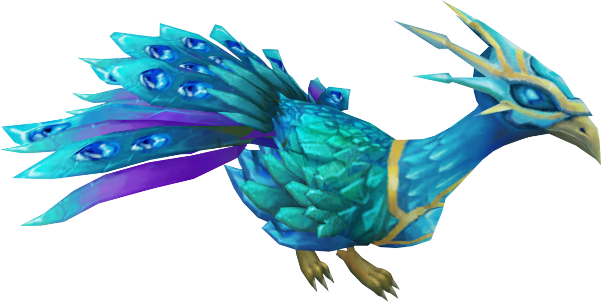 Fantasy Styled Blue Peacock PNG