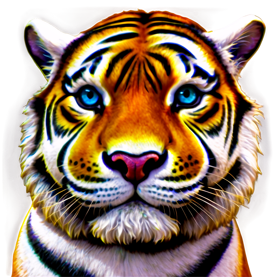 Fantasy Tiger Face Glow Png 19 PNG