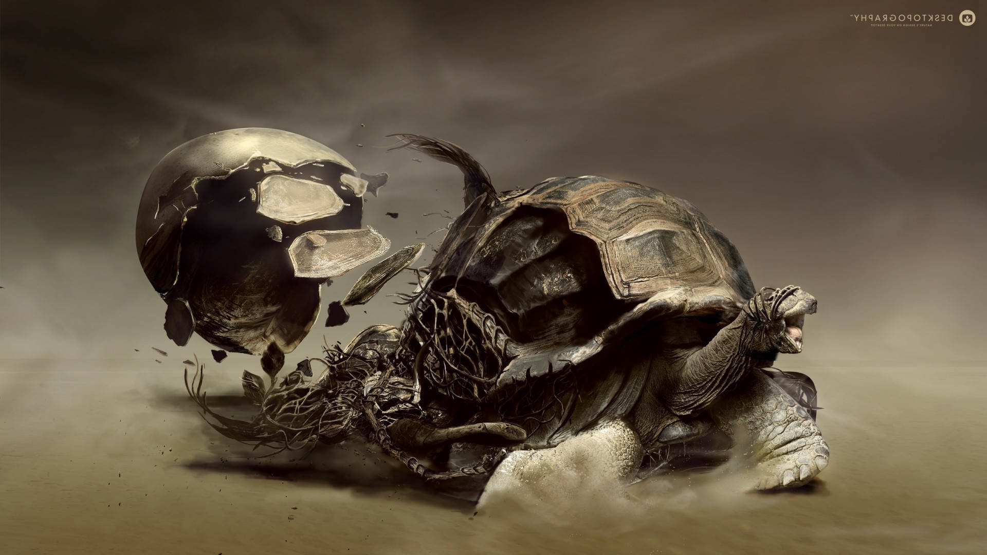 Fantasysköldpadda Digital Konst Wallpaper