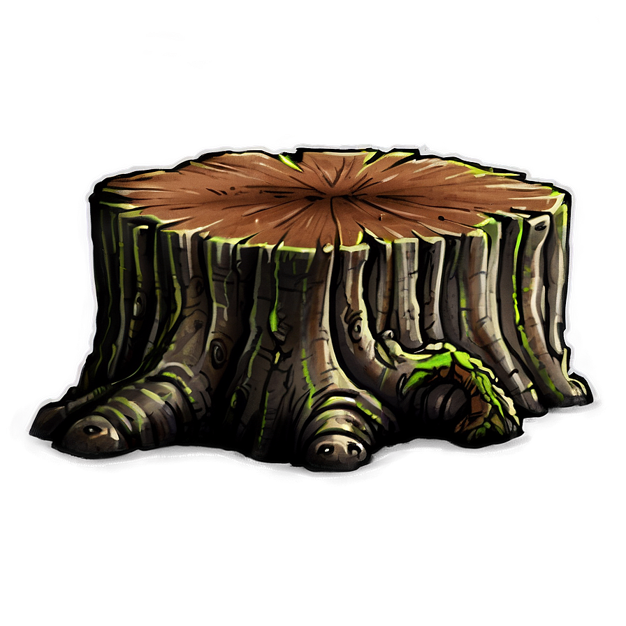 Fantasy Tree Stump Png 06132024 PNG