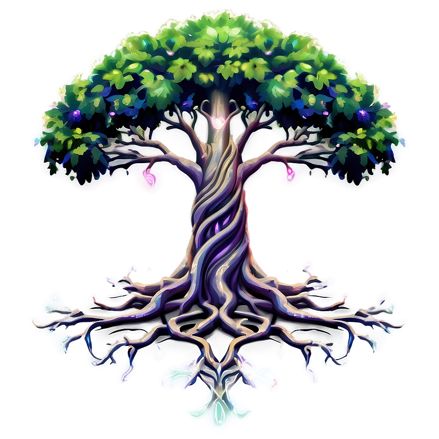 Fantasy Tree With Magical Roots Png Dja PNG