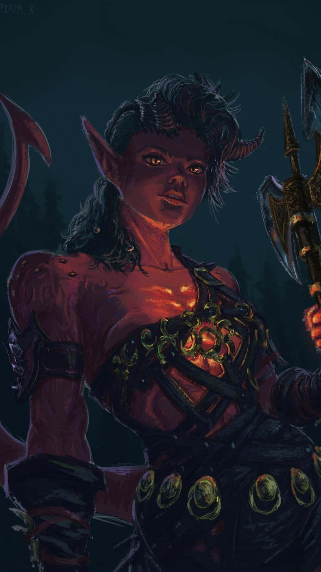 Fantasy Warrior Female Illustration Wallpaper