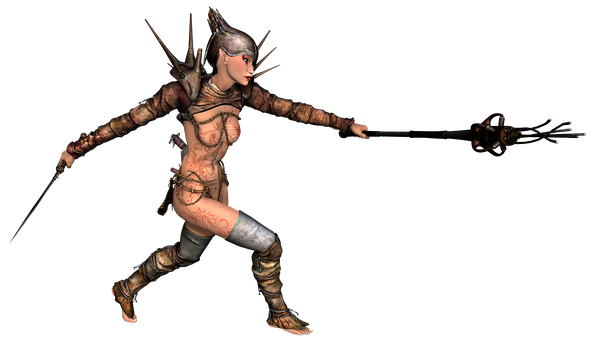 Fantasy_ Warrior_ Girl_ Archer PNG