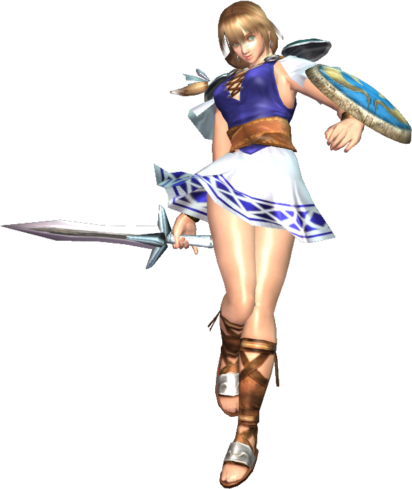 Fantasy Warrior Girl3 D Render PNG