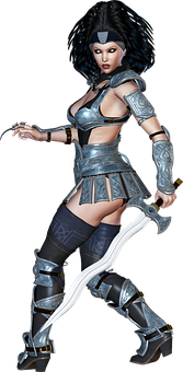 Fantasy Warrior Woman Armor PNG