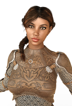 Fantasy Warrior Woman Armor PNG