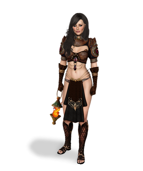 Fantasy Warrior Woman Costume PNG