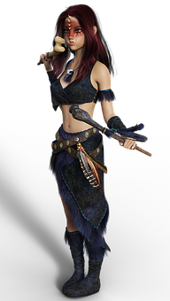 Fantasy Warrior Woman PNG
