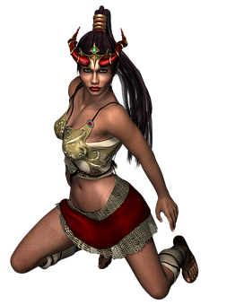 Fantasy Warrior Woman PNG