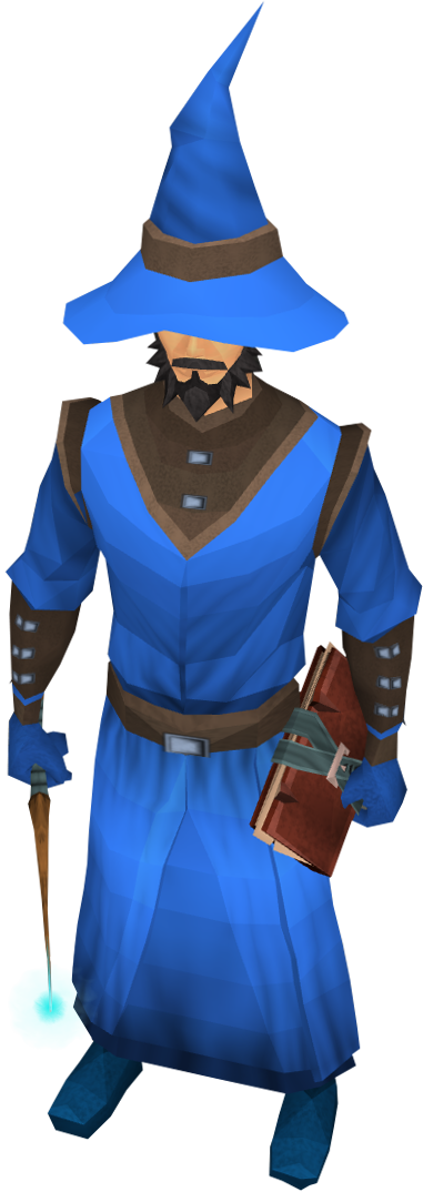 Fantasy Wizard Character3 D Model PNG