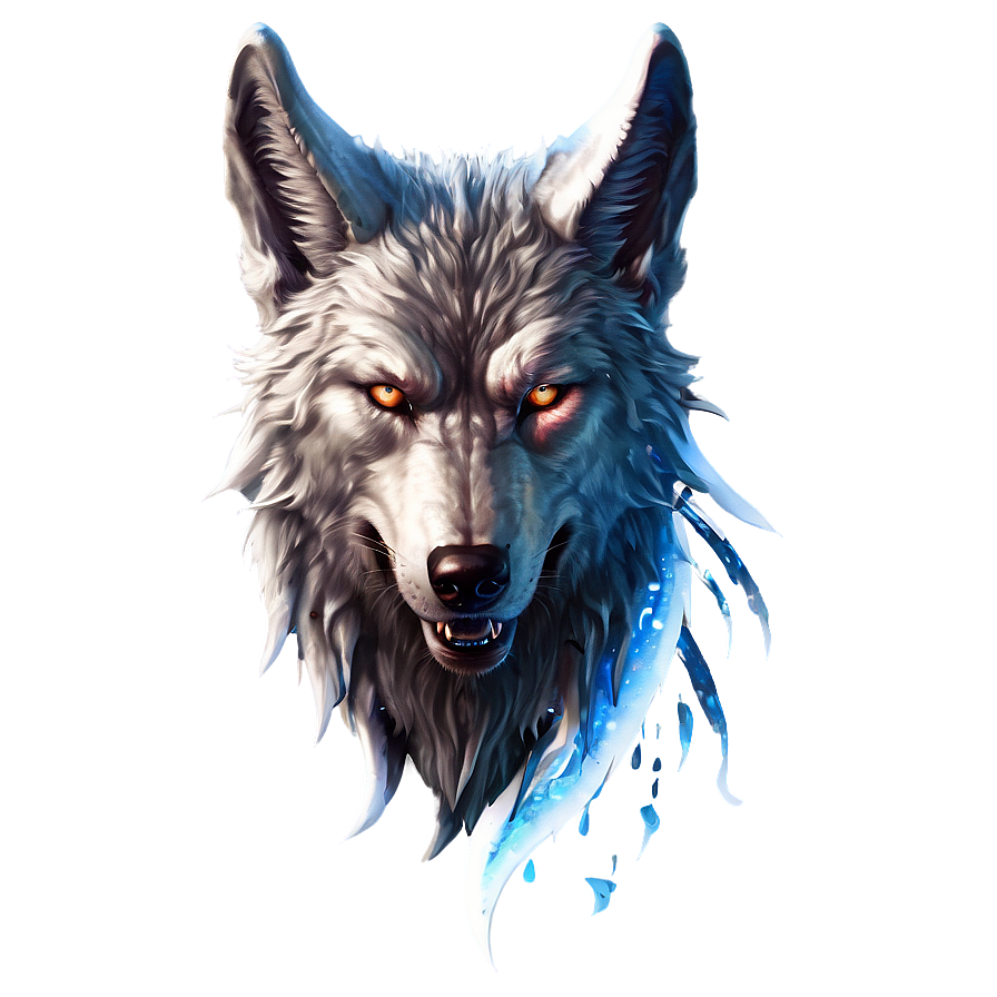 Download Fantasy Wolf Head Image Png Glw89 | Wallpapers.com