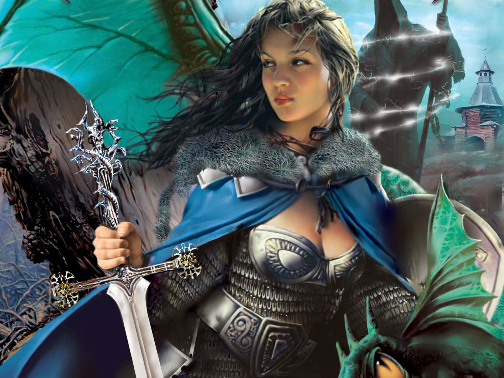 Fantasy Woman Warrior Profile Wallpaper