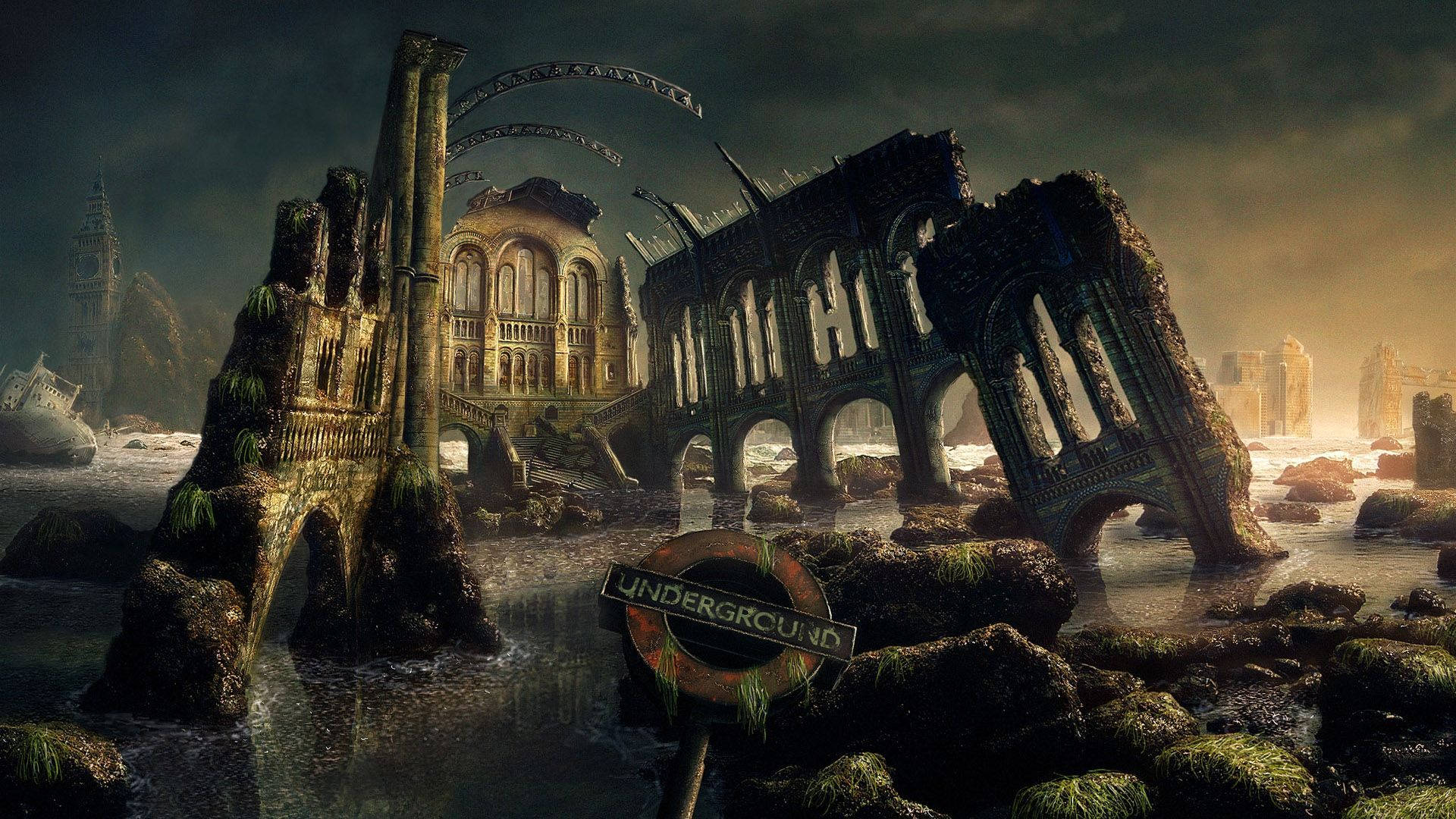 Fantasy World Ruined Architecture