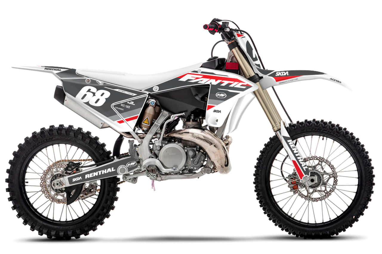 Fantic Motocross Fiets Nummer68 Achtergrond