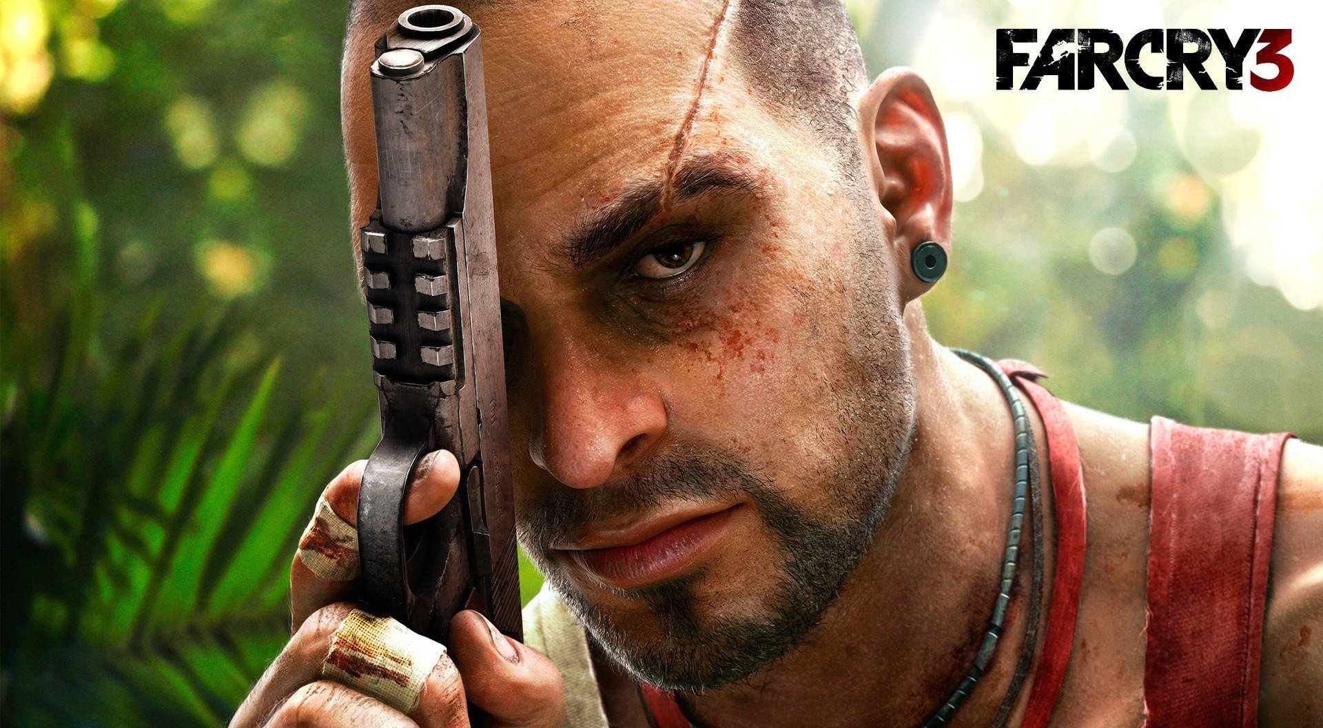 Far Cry 3 Vaas Montenegro Holding Gun Wallpaper