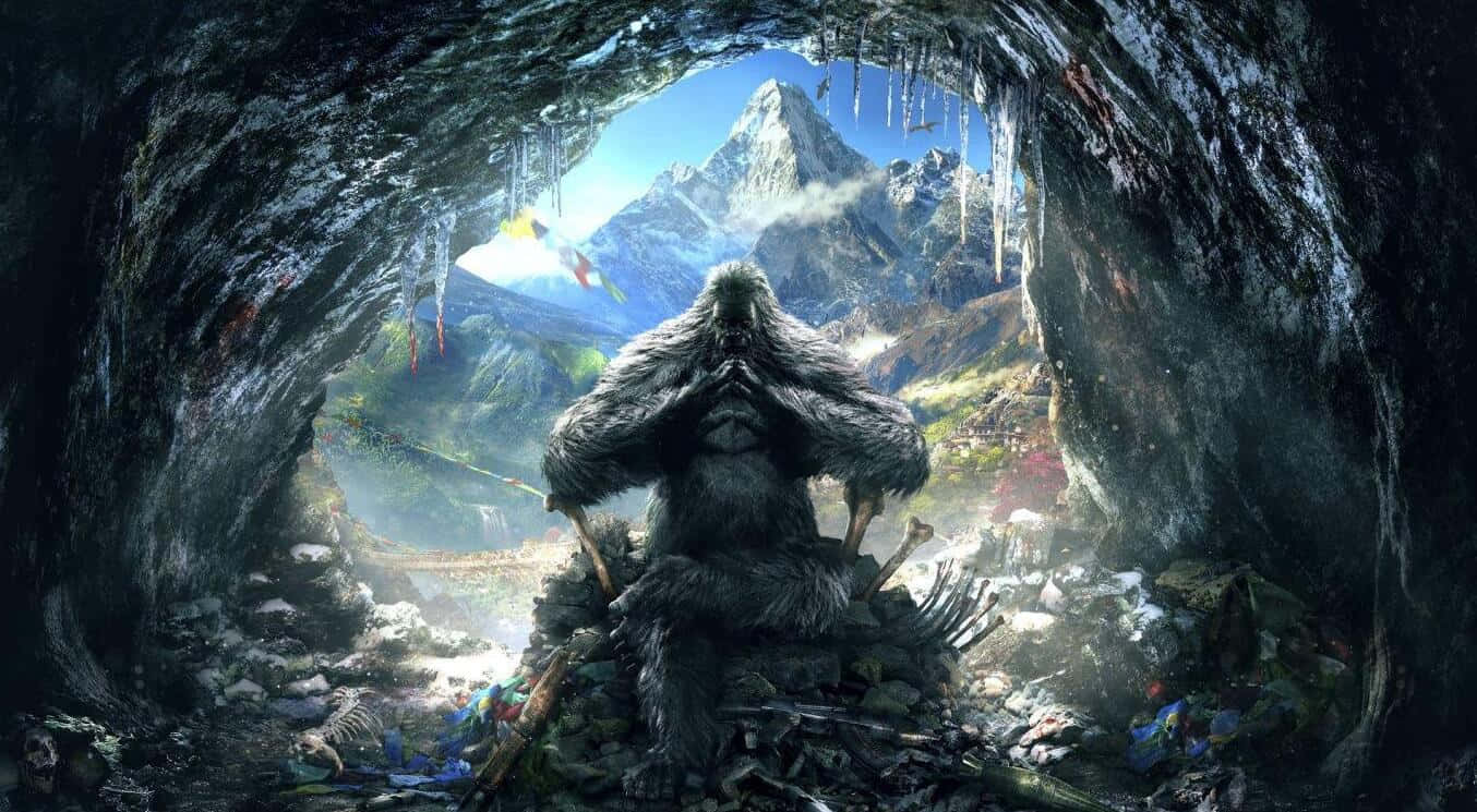 The Game's Cover Features A Monkey In A Cave