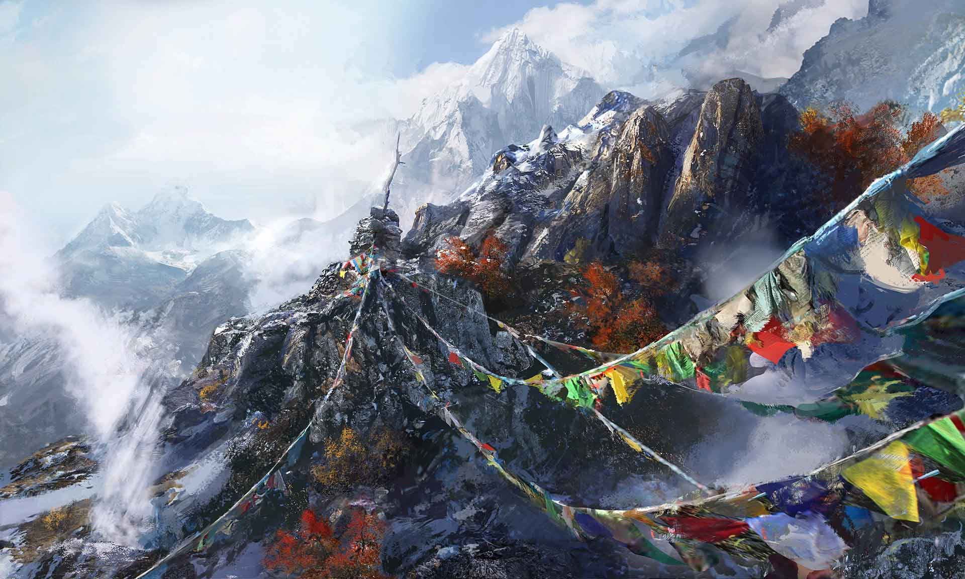 Far Cry 4 Mountain Banners Wallpaper