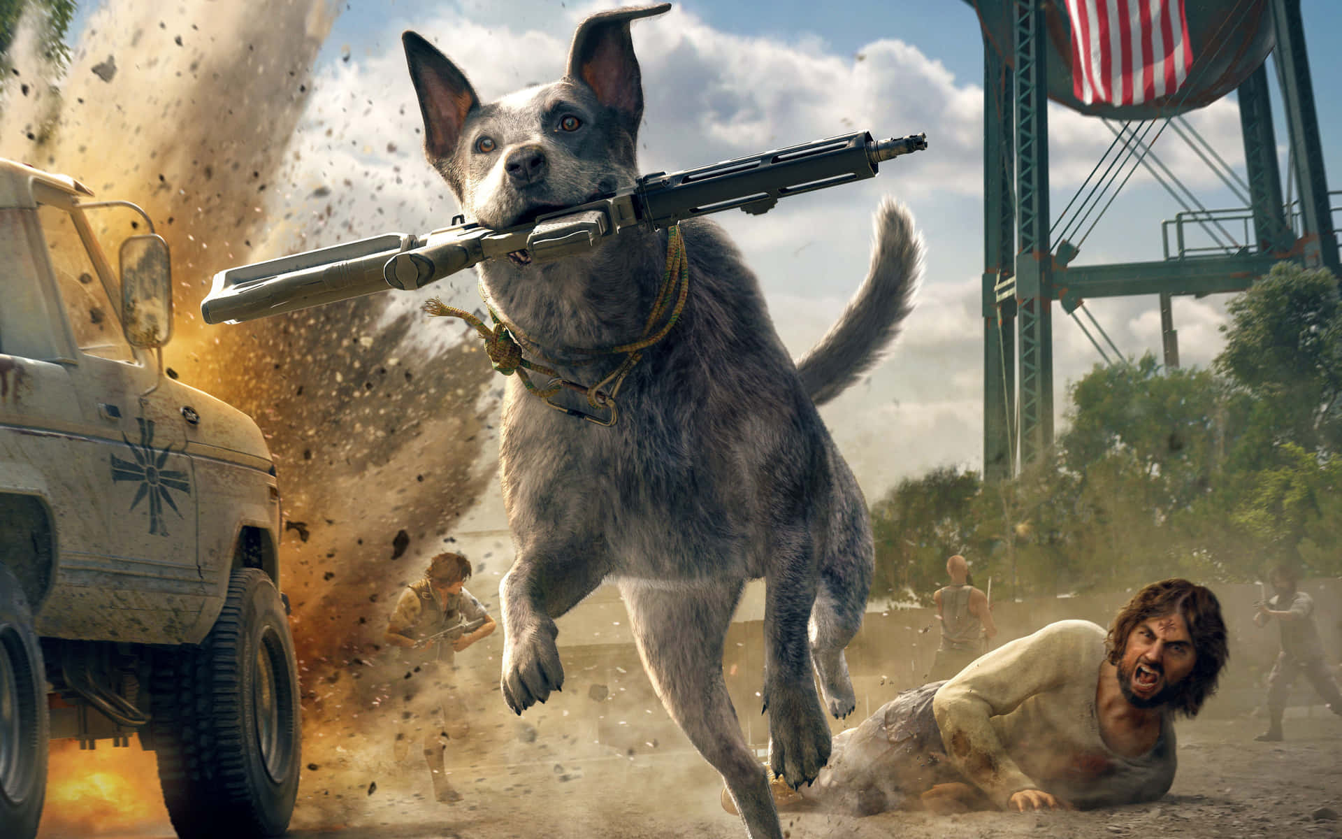 Udforsk Hope County i Far Cry 5 i 4K opløsning. Wallpaper