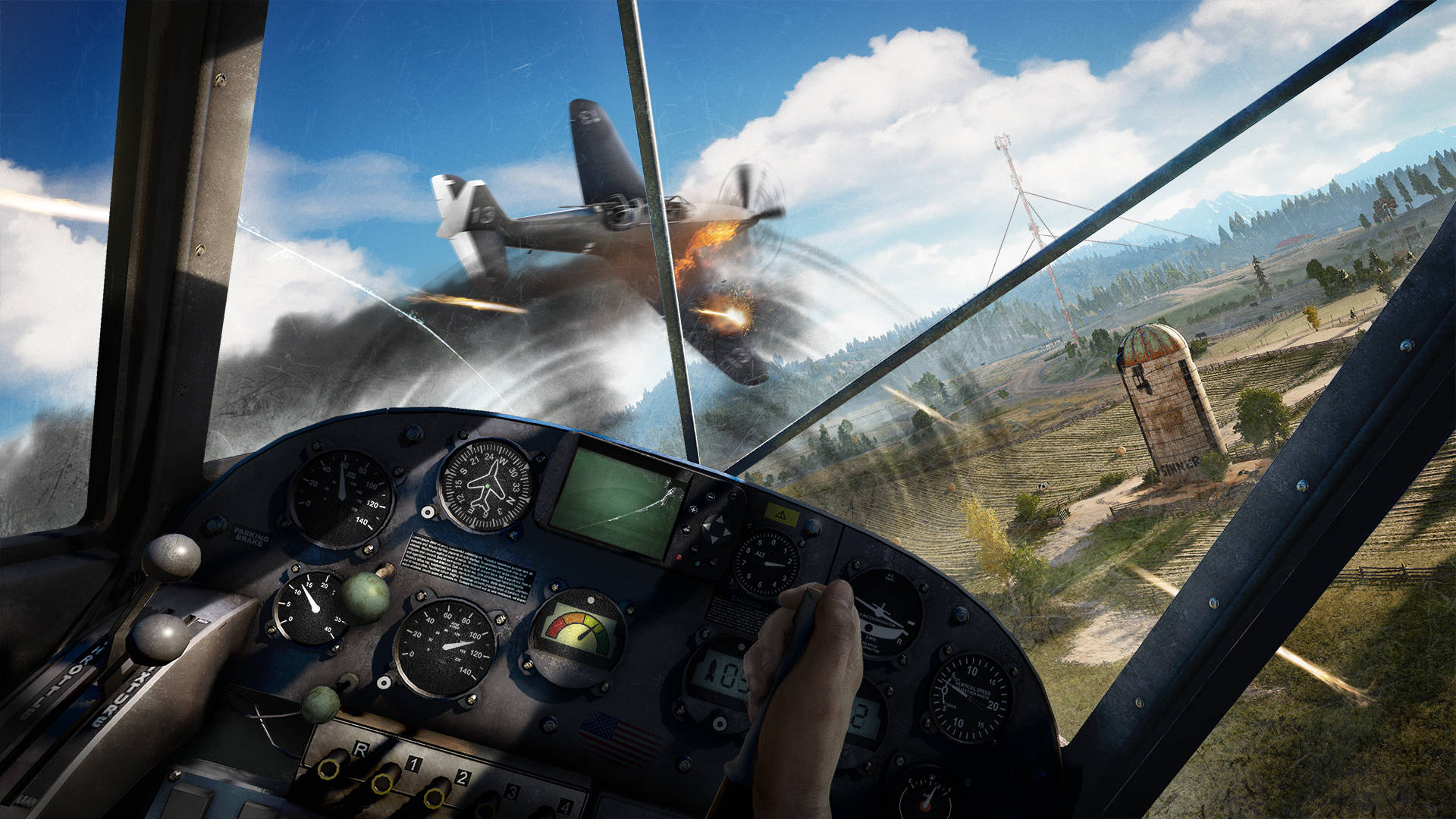 Far Cry 5 Fighter Plane Pov Background