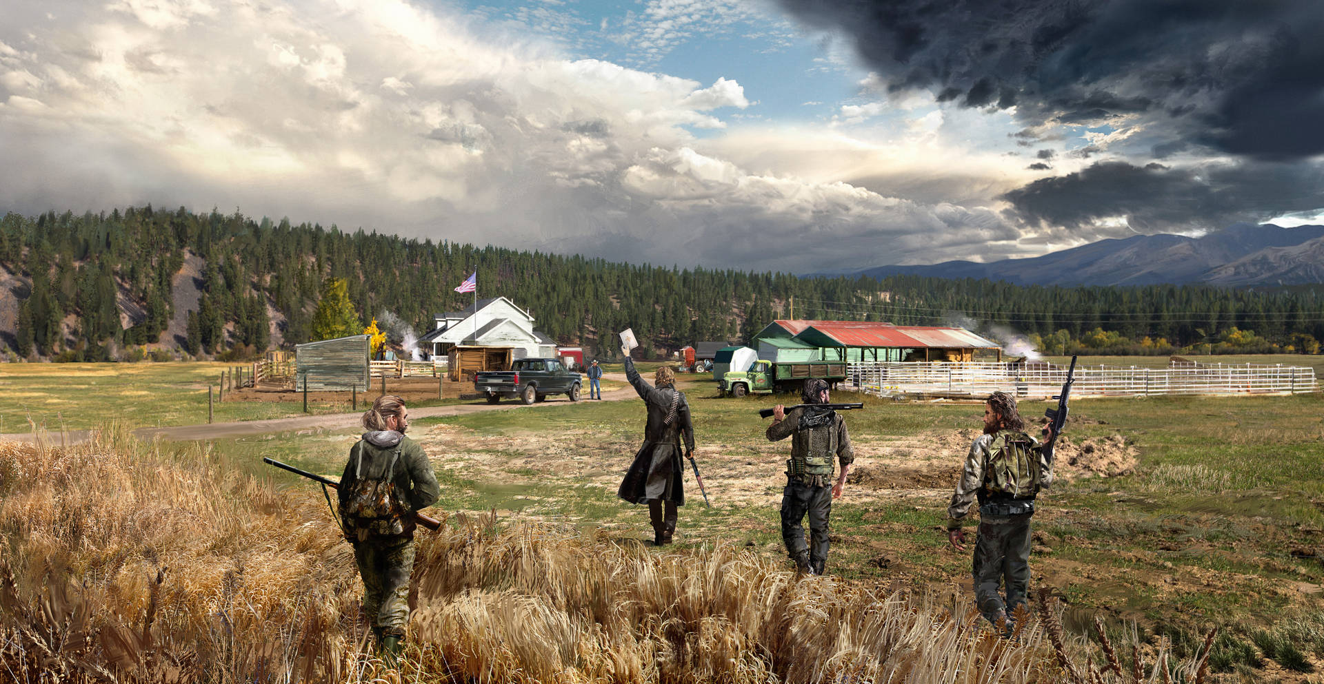 Far Cry 5 Four Men Background